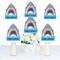 Big Dot of Happiness Shark Zone - Shark Decorations DIY Jawsome Party or Birthday Party Essentials - Set of 20